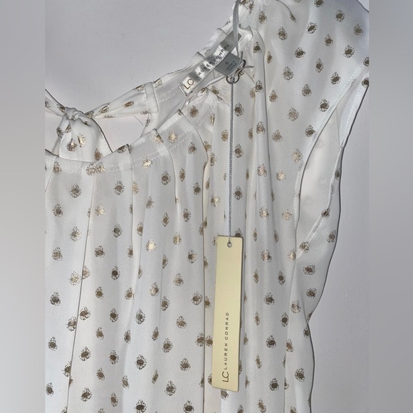 LC Lauren Conrad Polka Dot Blouse Size Small - Picture 3 of 3